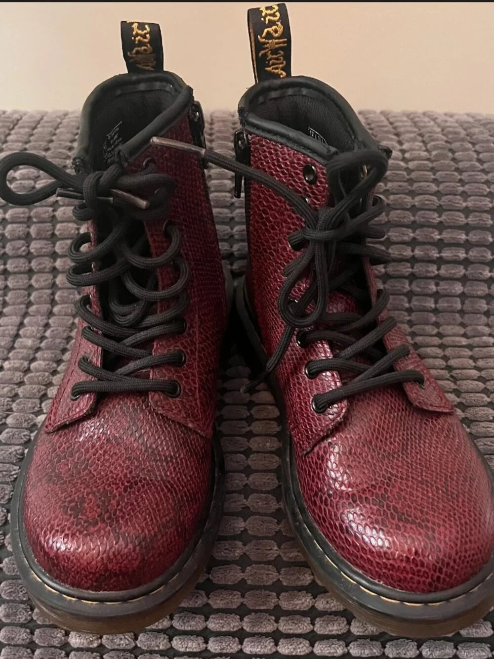 Kids/Juniors 13 New Red Leather Dr. Martens (EU 31)